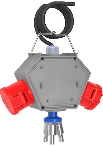 Cee Norm 5/32A. 2 Ad. + 1,5M Kablolu, 3 Hava Çıkışlı Box