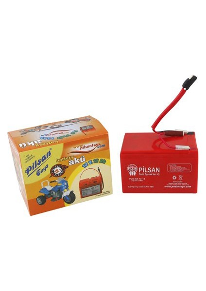 12 Volt Akü Setı (12 Ah) Kısa Kablo (Çıplak) Yeni Siyah Soketli