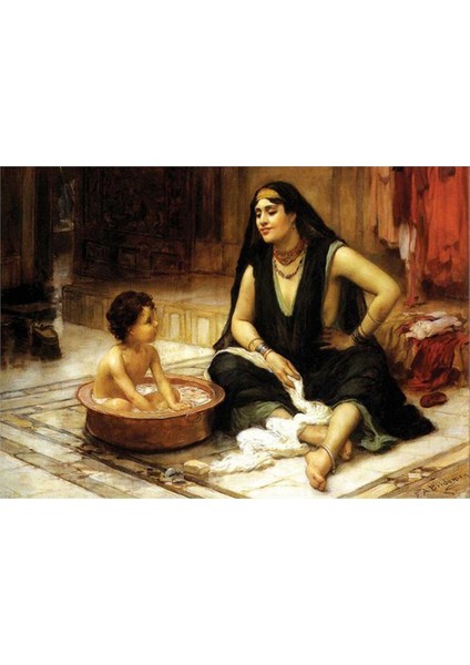 1000 Parça Yapboz Bathroom Frederic Arthur Bridgman