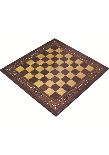 Star Satranç Sehpası Polyester Ceviz 29x29 cm