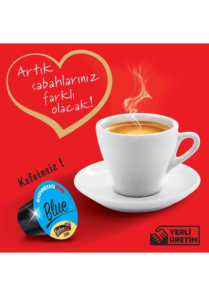 Blue Kapsül Kahve-Kafeinsiz! (50 Adet) - Nespresso Uyumlu