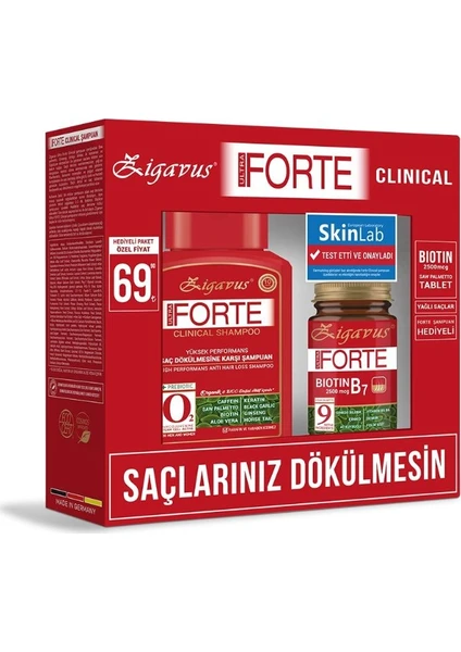 Biotin Tablet+Forte Şampuan Yağlı Saçlar İçin