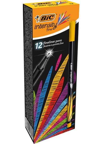Intensity Fine Liner Keçe Uçlu Kalem Sarı 12'Li Kutu