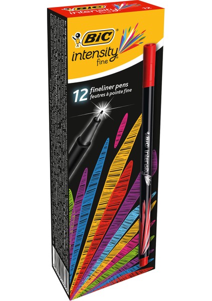 Intensity Fine Liner Keçe Uçlu Kalem Kırmızı 12'Li Kutu