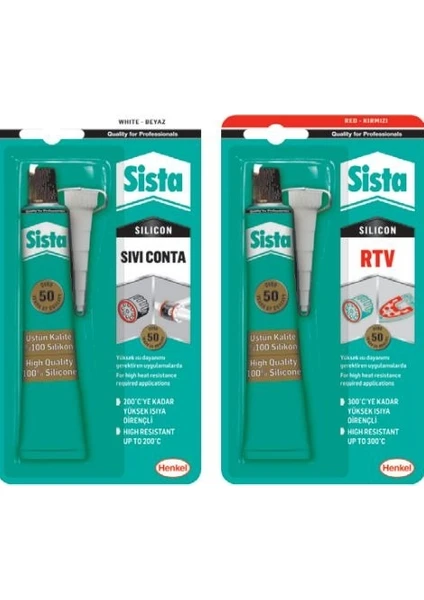 Sista Rtv Sıvı Conta Kırmızı 50gr