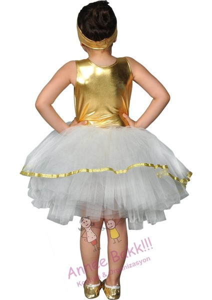Gold & Beyaz Elbise Çocuk modelleri