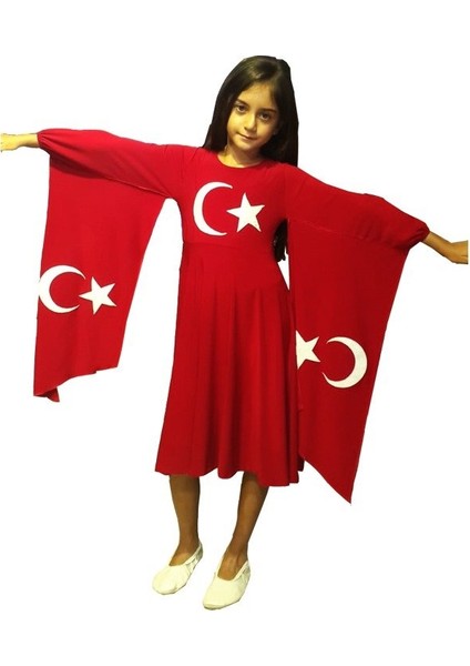 Türk Bayrağı Kız Çocuk Kıyafeti