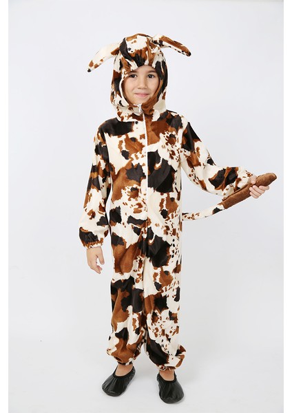İnek Kostümü Çocuk Kahverengi - Krem
