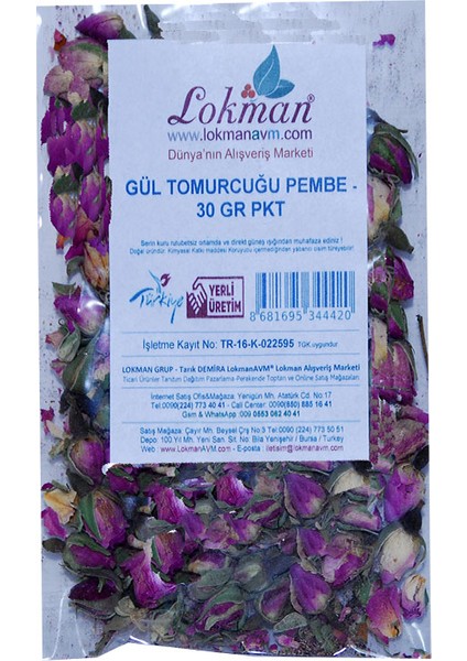 Gül Tomurcuğu Pembe 30 gr Pkt