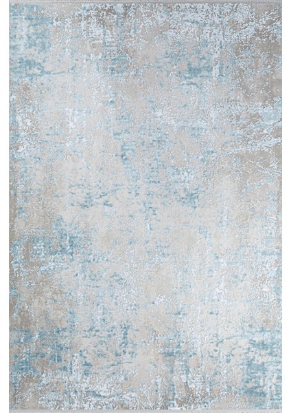 Deniz QK 8960 Gri/Mavi 155 x 230 cm Saçaklı Modern Halı