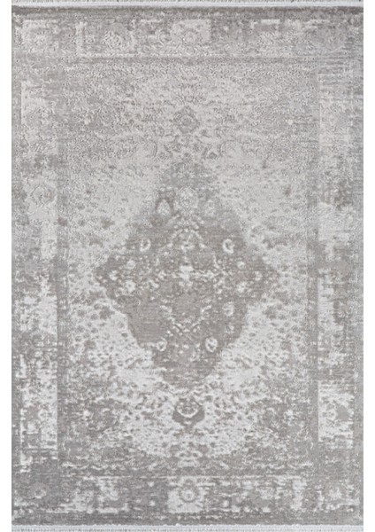 Nehir DG 9452 Gri 155 x 230 cm Saçaklı Modern Halı