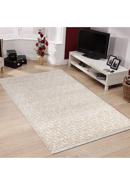 Softclass NN 6706 Bej 77 x 150 cm Saçaklı Modern Halı