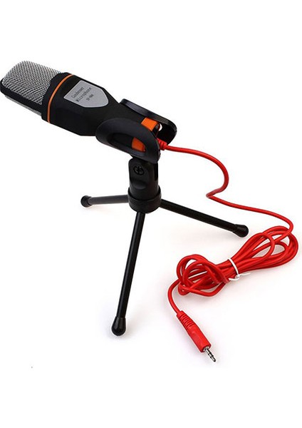 Kondenser 3,5mm stereo Kablolu Bilgisayar için Mikrofon + Tripod