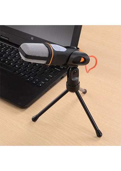 Kondenser 3,5mm stereo Kablolu Bilgisayar için Mikrofon + Tripod