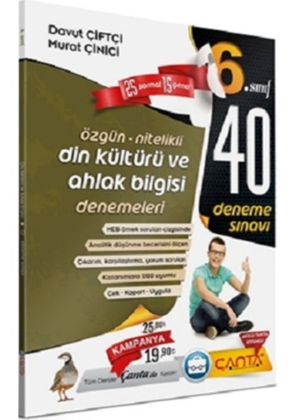 6. Sınıf Din Kültürü ve Ahlak Bilgisi 40 Deneme