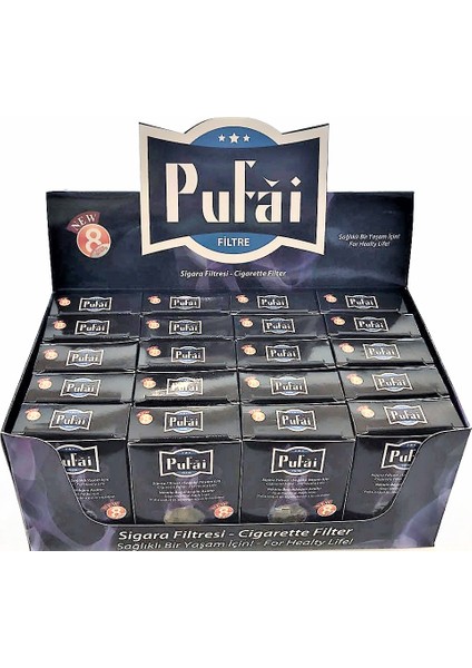 Sigara Filtresi 8 Mm Standart Boy Ağızlık 600 Adet 20 Kutu Dark