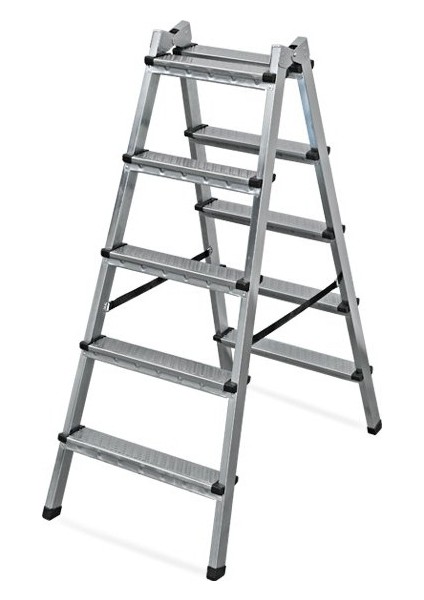 Çift Çıkışlı Profil Merdiven 5+5 Basamaklı