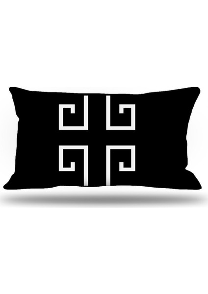 Yunananahtarı Dekoratif Kırlent Kılıfı