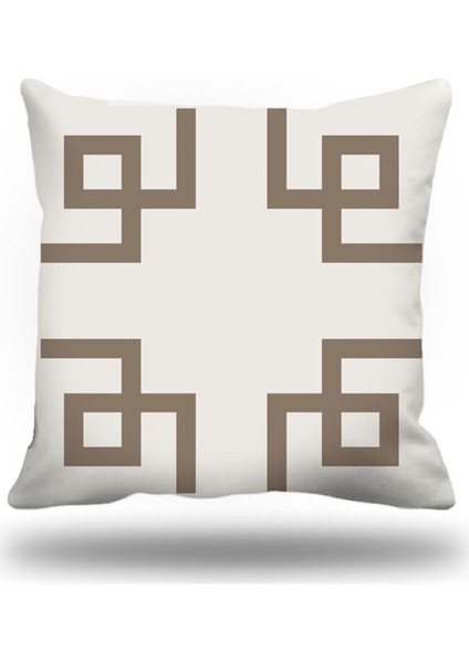 Yunananahtarı Dekoratif Kırlent Kılıfı