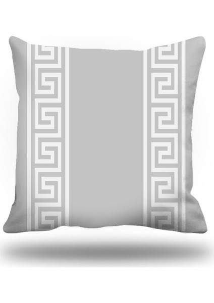 Yunananahtarı Dekoratif Kırlent Kılıfı