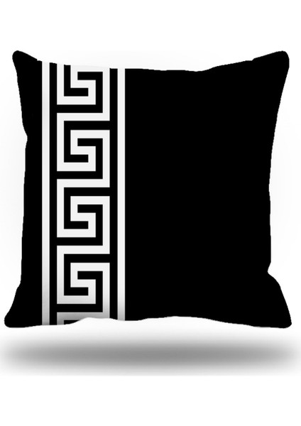 Yunananahtarı Dekoratif Kırlent Kılıfı