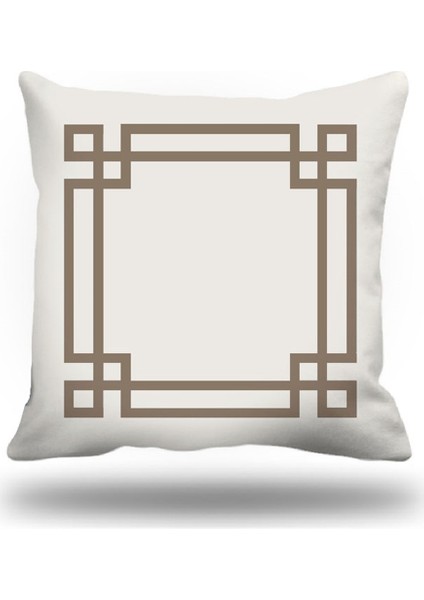 Yunananahtarı Dekoratif Kırlent Kılıfı