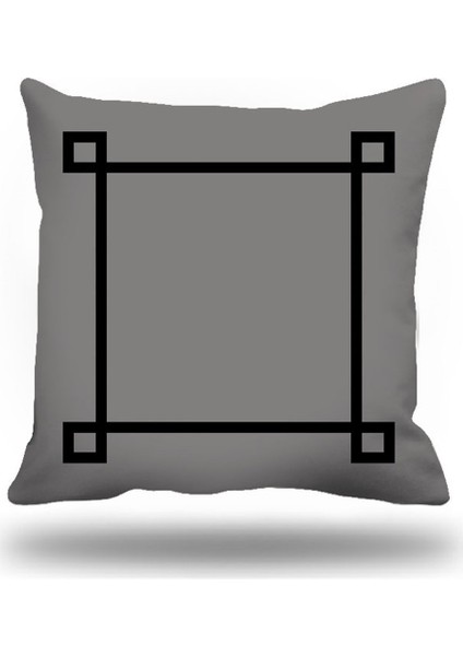 Yunananahtarı Dekoratif Kırlent Kılıfı