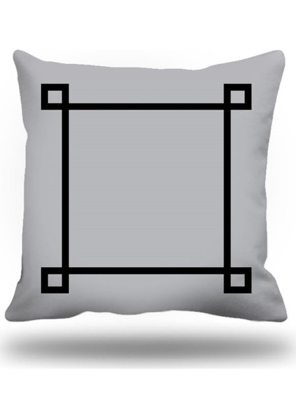 Yunananahtarı Dekoratif Kırlent Kılıfı