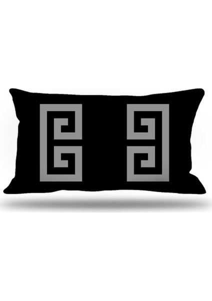 Yunananahtarı Dekoratif Kırlent Kılıfı