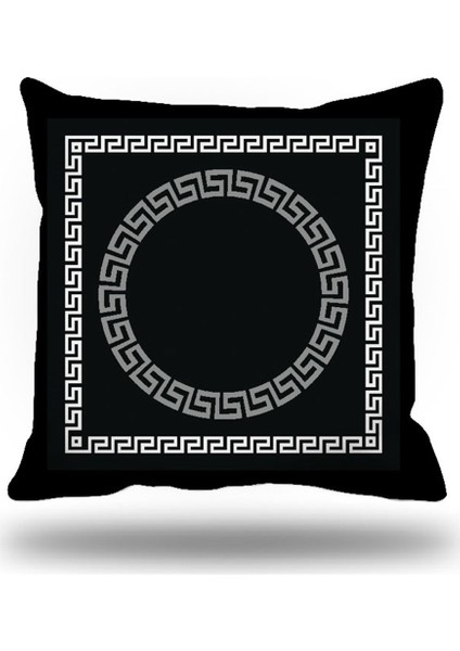 Yunananahtarı Dekoratif Kırlent Kılıfı