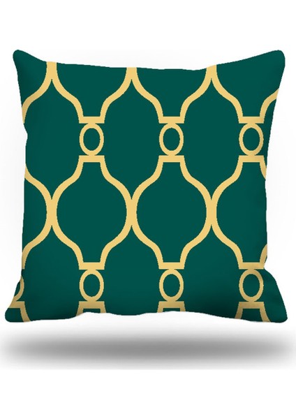 Yunananahtarı Dekoratif Kırlent Kılıfı