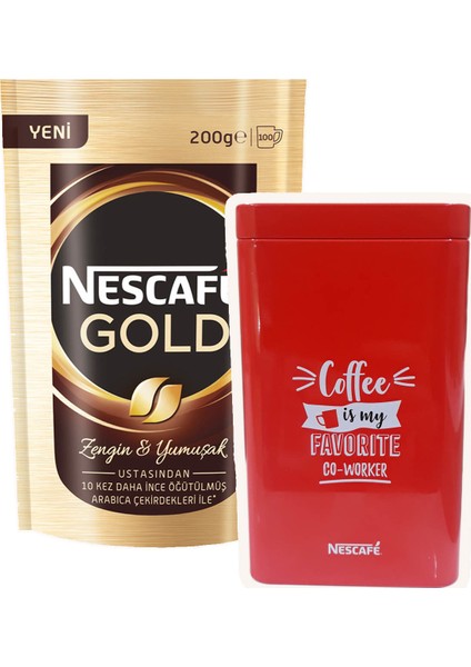 Gold 200 gr Eko Paket + Nescafe Kutusu