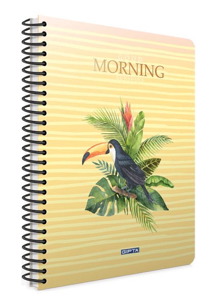 Mornıng Spiralli Karton Kapak A4 80 Yp. Çizgili Defter