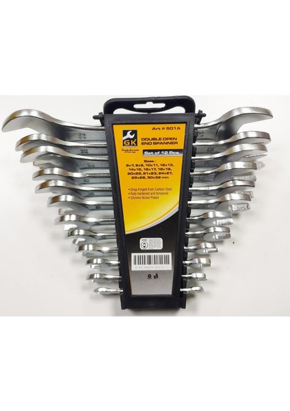 Tools Düz 2 Ağız Anahtar Takımı 12'li 6x32 mm