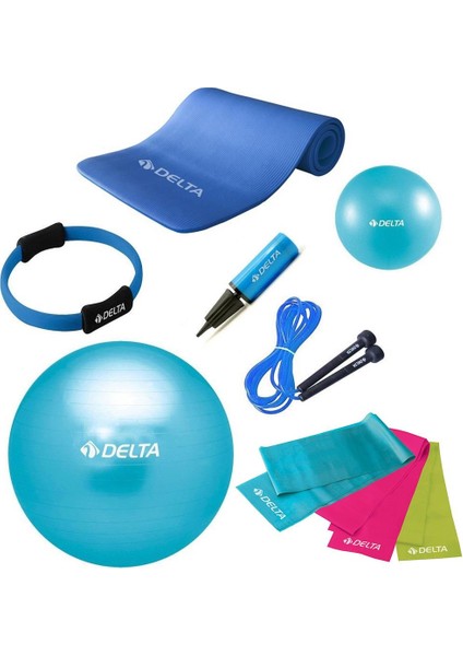 65 Cm Top 10 Mm Minder Turkuaz Pilates Seti Unc