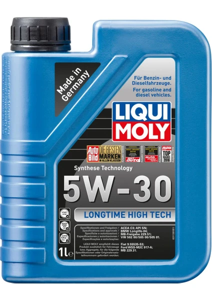 Liqui Moly 5W30 Motor Yağı DPF'li Sentetik Yağ 9506 1 lt