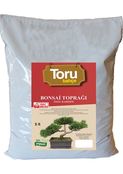 Toru Bahçe Bonsai Saksı Toprağı Zenginleştirilmiş 5 lt