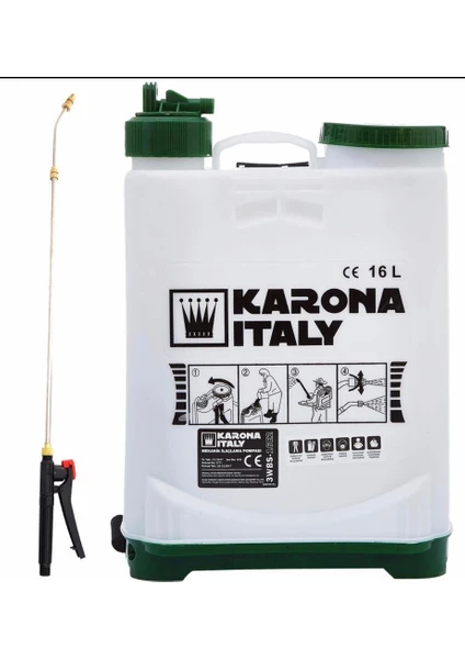 Karona Italy Mekanik Püskürtme Makinesi Sırt Tipi 16 Lt