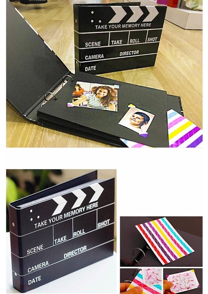 Take Your Memory Sinema Temalı Klaket Kendin Yap Fotoğraf Albümü modelleri