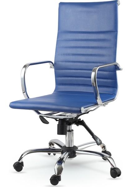 Chrome Yönetici Koltuğu Mavi