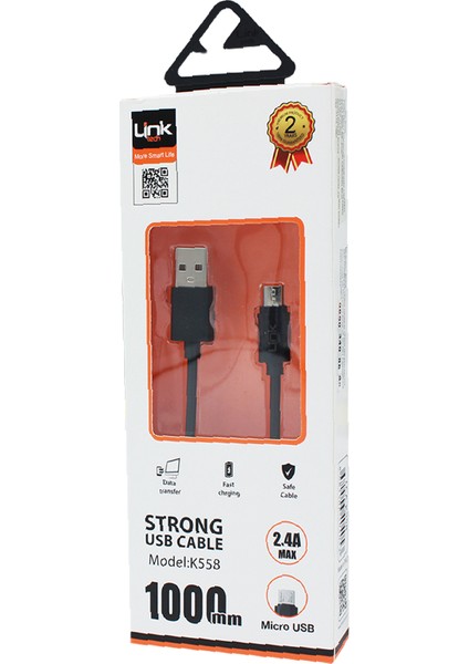 K558 Strong Micro USB 2.4A 1200 mm