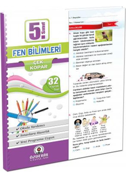 5. Sınıf Fen Bilimleri Yaprak Test