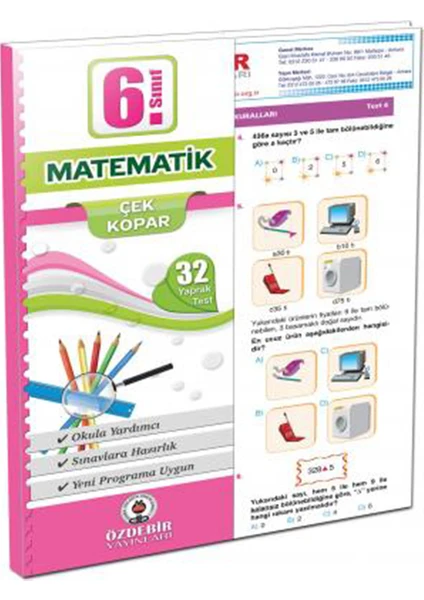 Özde Bir Yayınları  6. Sınıf Matematik Yaprak Test