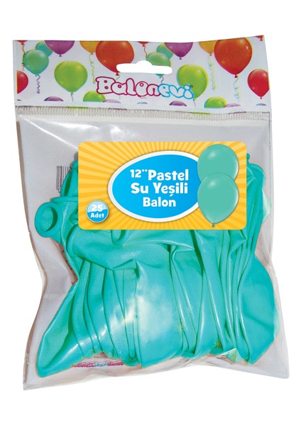 Balon Su Yeşili 12 İnç 25 Li (1 Paket 25 Adet)
