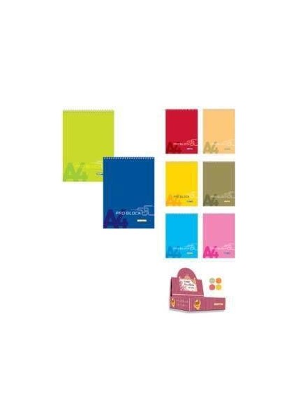 Bloknot Spiralli A-4 Çizgili 40 Yaprak 12 Li K0408 (1 Paket 12 Adet)