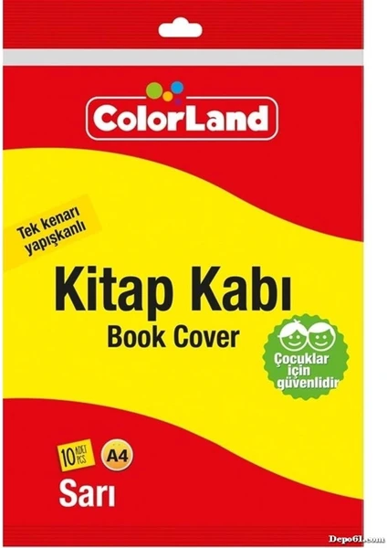 Hazır Kaplık Kitap Kabı Yapışkanlı 10 Lu Sarı 60173-10 (1 Paket 10 Adet)