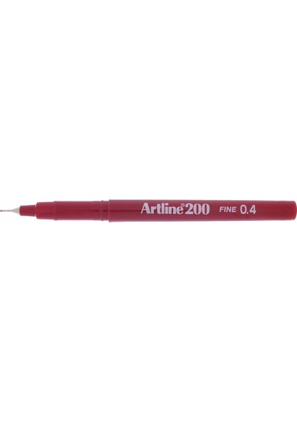 İnce Uçlu Yazı Ve Çizim Kalemi Fineliner 0.4 MM Koyu Koyu Kırmızı EK-200 12 Li (1 Paket 12 Adet)