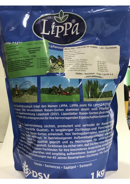 Lippa 6 Mix Çim Tohumu 1Kg fiyatları