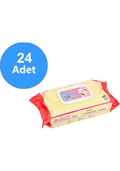 Sevimler Babys Havlu Sensitive Kapaklı 72 Li 24 Paket 1536 Yaprak