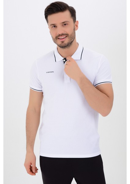Tyron Erkek Pamuklu Polo T-Shirt Beta